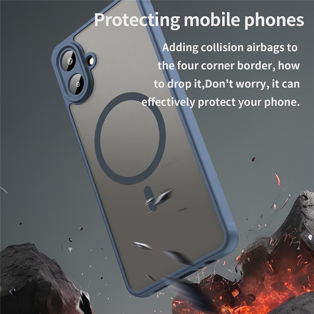 Matt zselés tok MagSafe tok a Samsung Galaxy A07 4G készülékre - kék