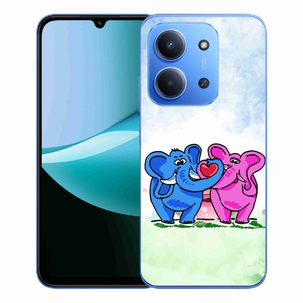 Gél borítás mmCase a Xiaomi Redmi 15C 4G/5G (173mm) - szerelmes elefántokhoz