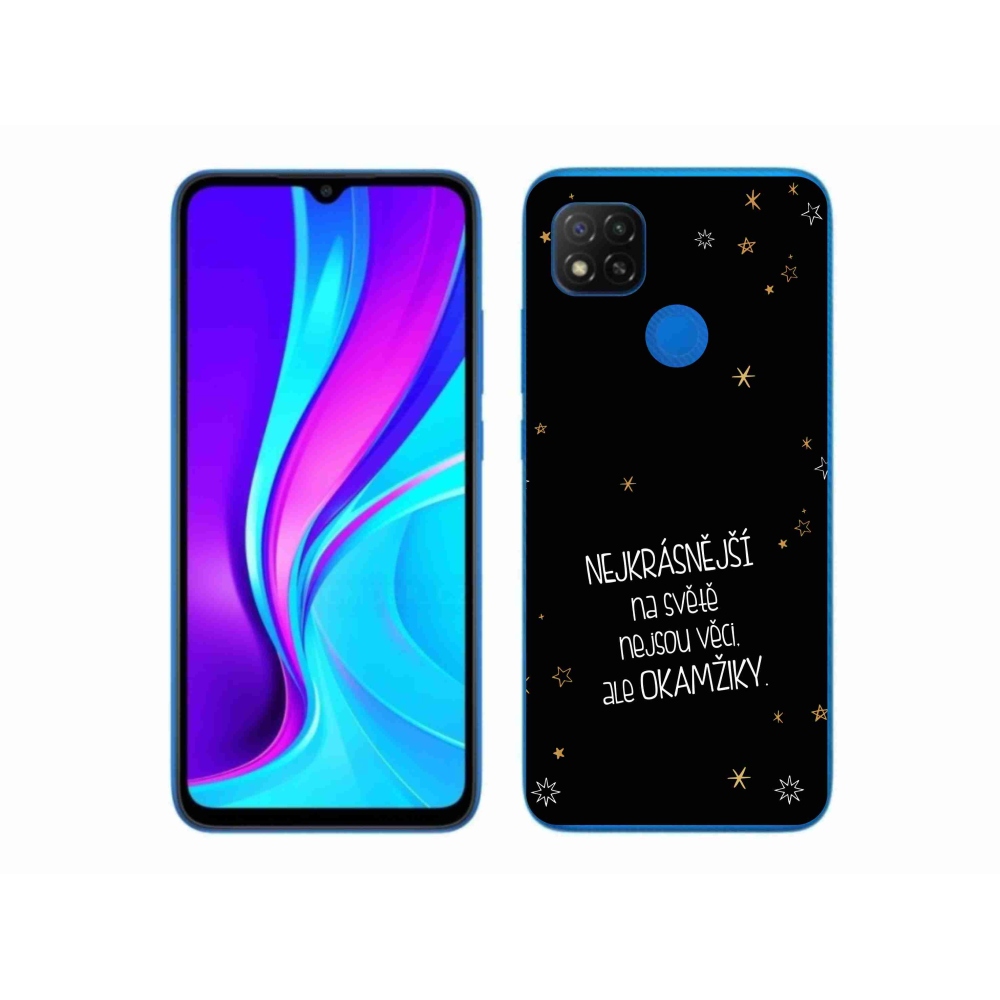 Gél borítás mmCase a Xiaomi Redmi 9C-hez - idézem 4 fekete háttérrel