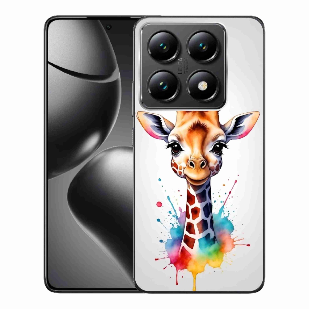 Gél borítás mmCase a Xiaomi 14T Pro számára - zsiráf 1