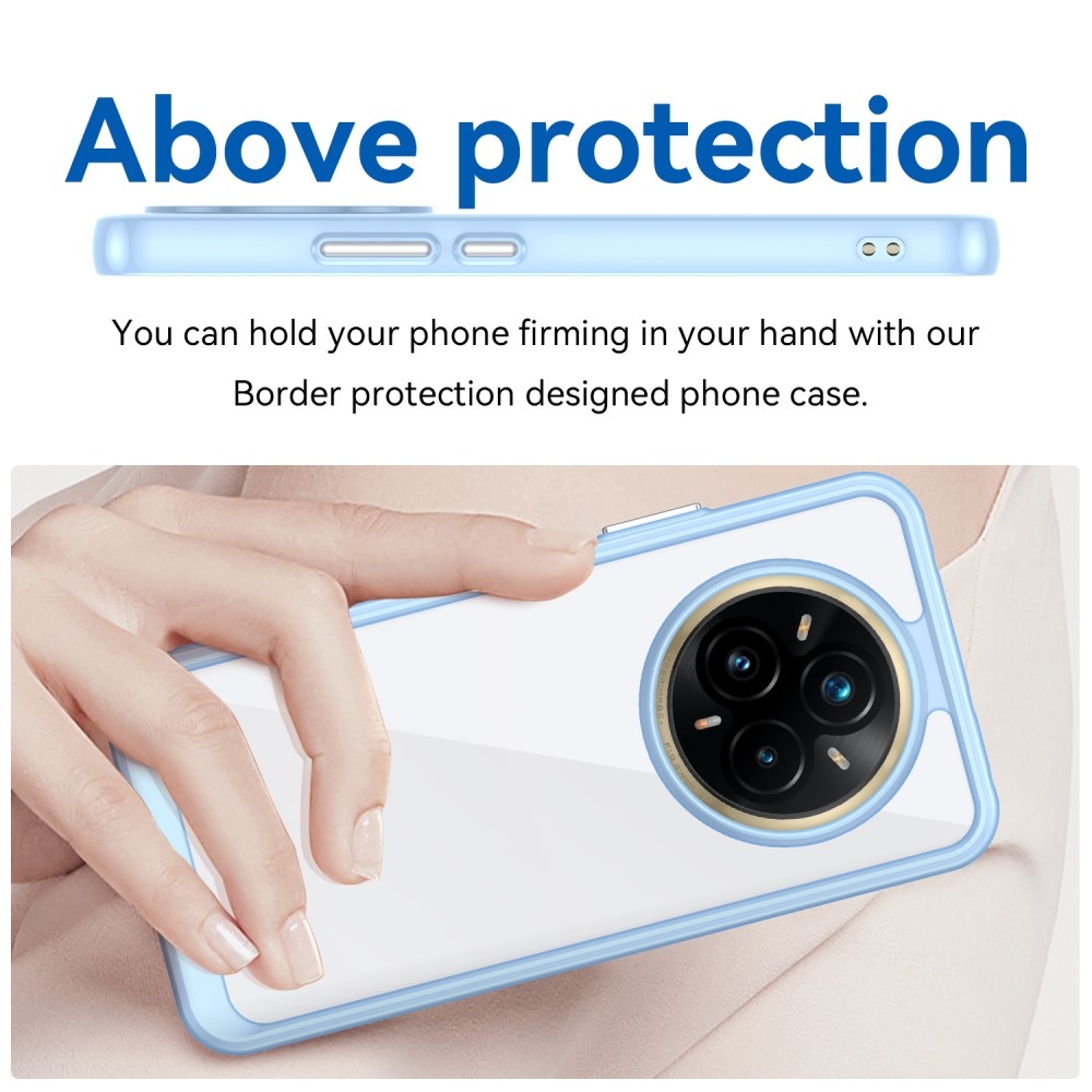 Gél tok fix hátlappal a Realme 14 Pro+ 5G készülékhez - kék