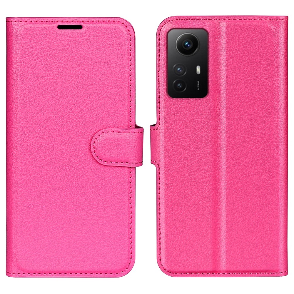 Litchi könyv tok a Xiaomi Redmi Note 12S-hez - rózsaszínű