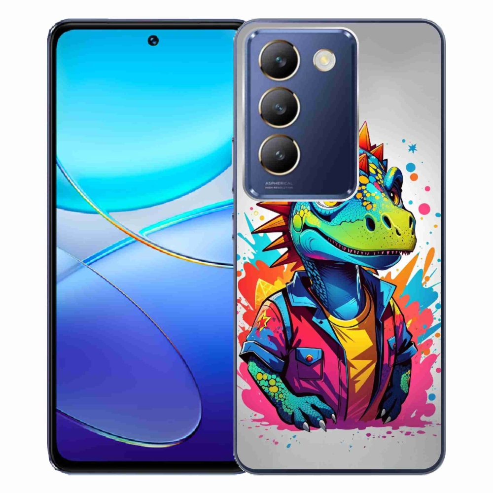 Gél borítás mmCase Vivo V40 SE 4G/5G - színes dinoszauruszhoz