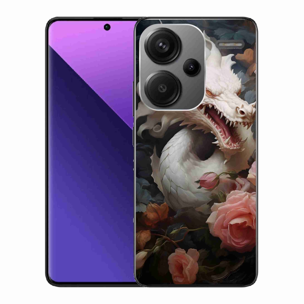 Gél borítás mmCase a Xiaomi Redmi Note 13 Pro+ 5G - fehér sárkányhoz