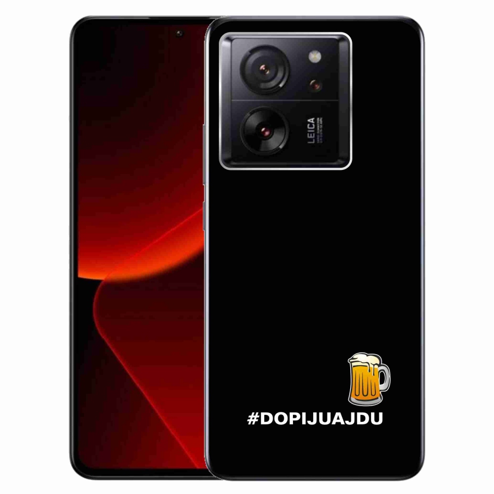 Gél borítás mmCase a Xiaomi 13T/13T Pro - sör motívum 1 fekete háttérrel