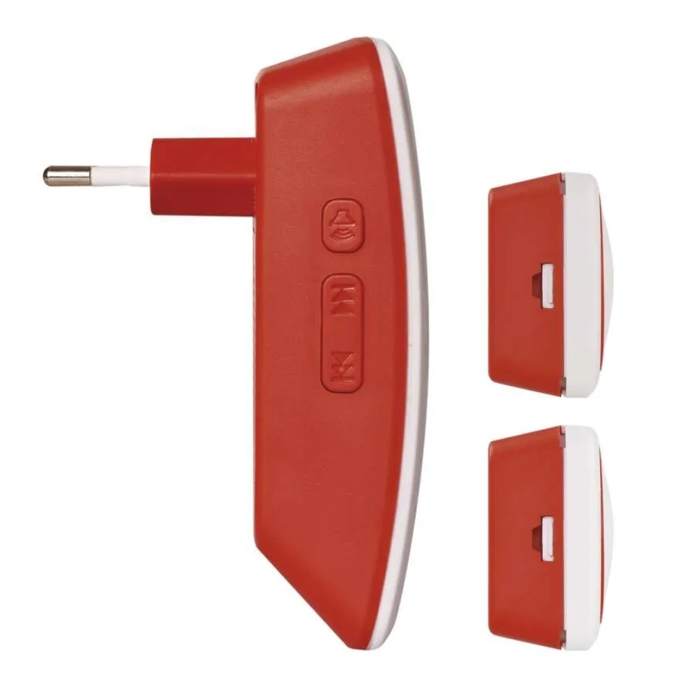 P5750.2T vezeték nélküli, elem nélküli, vezeték nélküli csengő aljzathoz, 2 gombbal