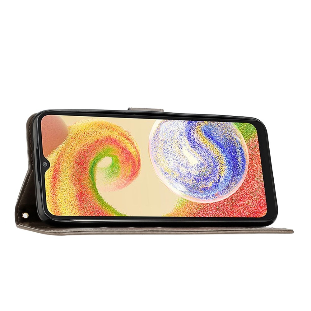 Virágok könyv tok Samsung Galaxy A06 4G készülékhez - szürke