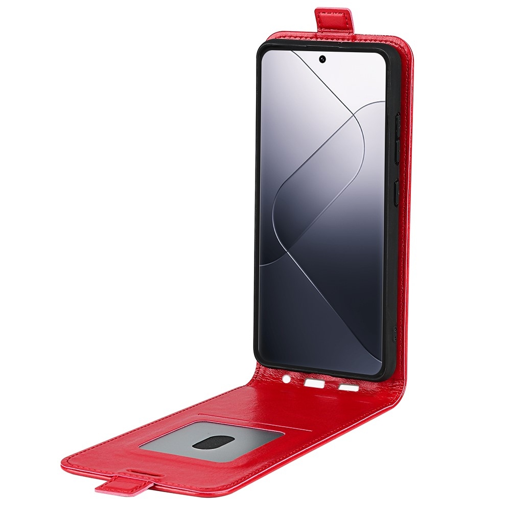 Függőleges könyvtáska Xiaomi 14 Pro-hoz - piros