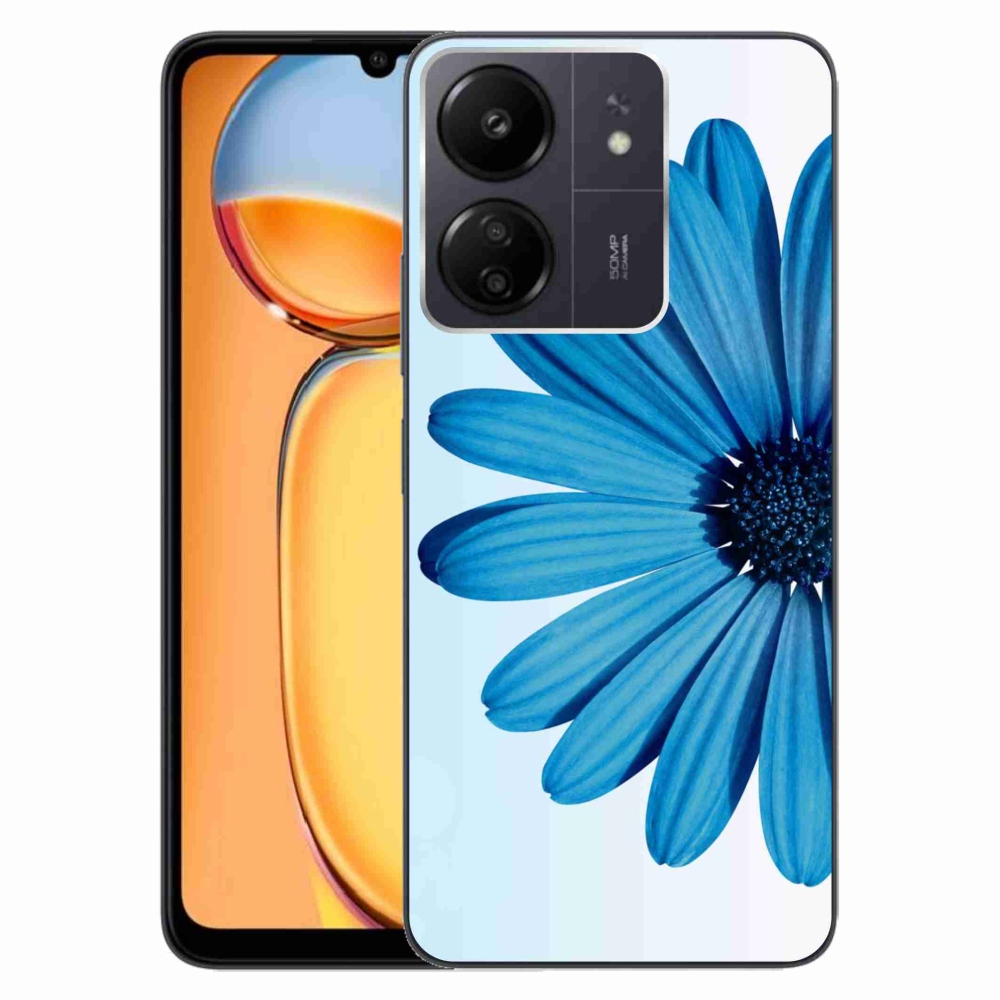 Gél tok mmCase a Xiaomi Poco C65/Redmi 13C készülékhez - kék színű margaréta