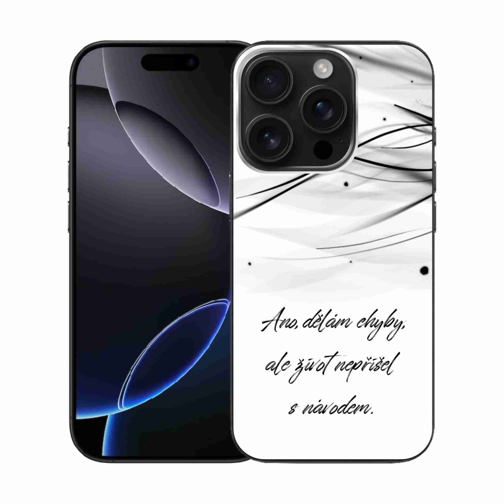 Zselés borítás mmCase iPhone 16 Pro készülékhez - idézem fehér háttér