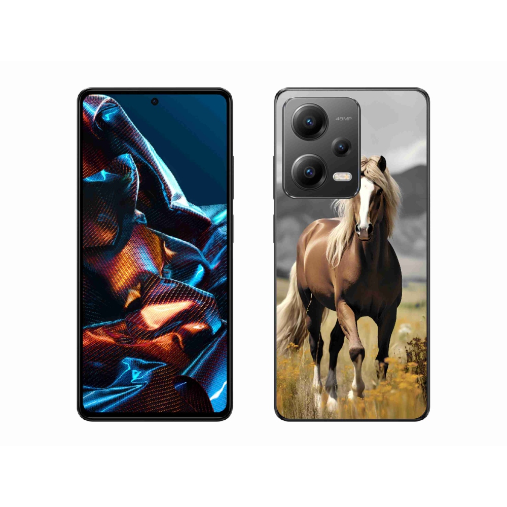 Gél borítás mmCase a Xiaomi Redmi Note 12 Pro 5G-hez - barna ló 1