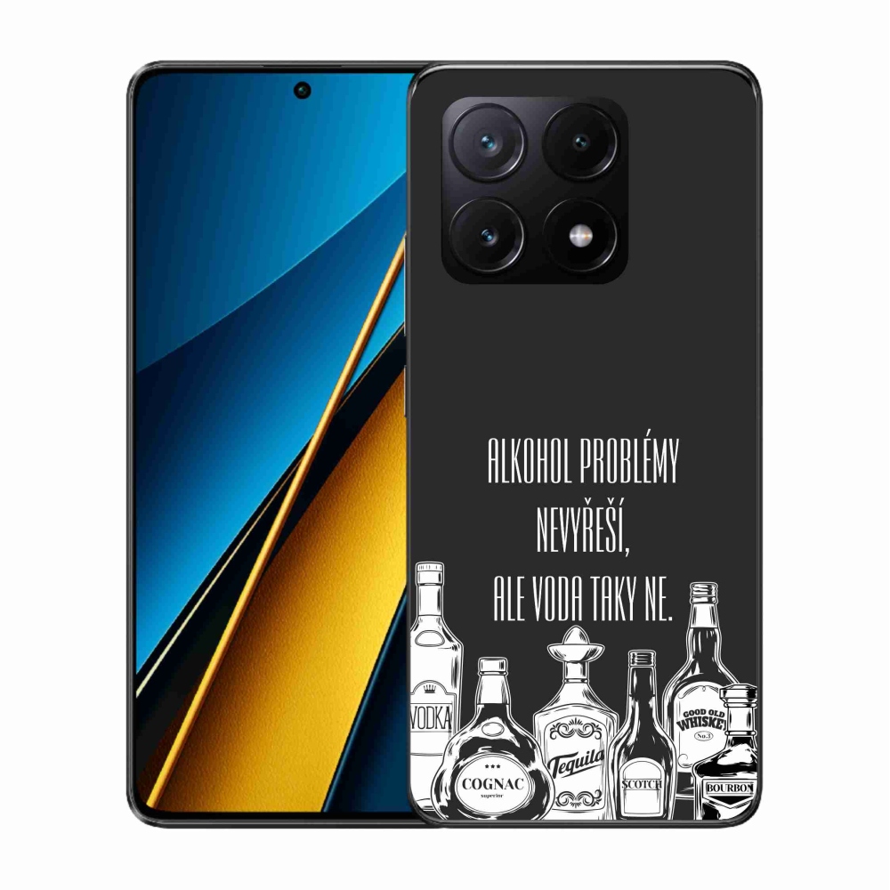 Gél borító mmCase a Xiaomi Poco X6 Pro 5G-hez - vicces szöveg fekete háttérrel