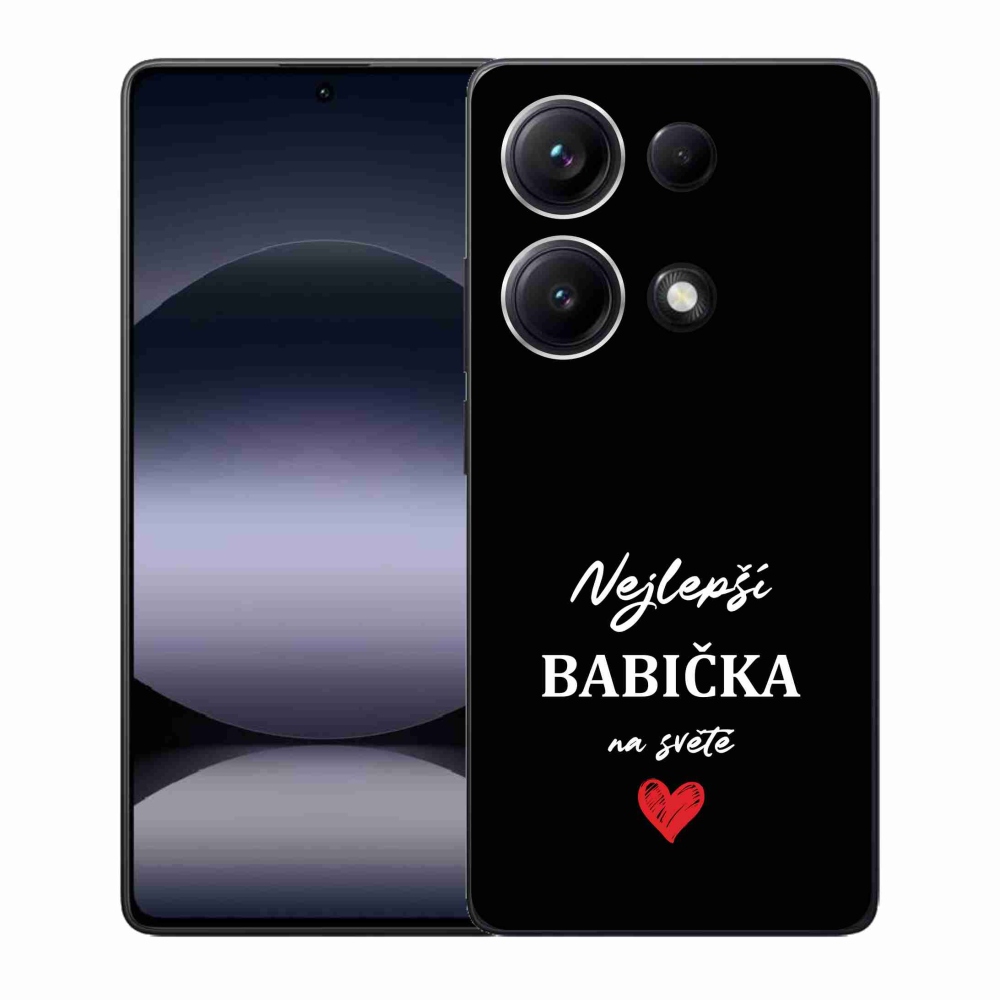 Gél borító mmCase a Xiaomi Redmi Note 14S-hez - a legjobb nagymama 1 fekete háttérrel