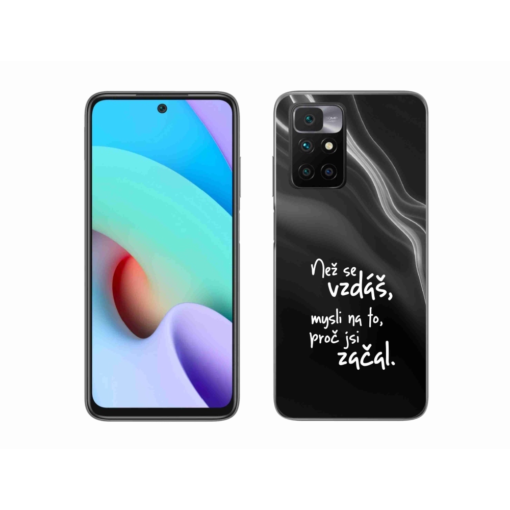 Gél borítás mmCase a Xiaomi Redmi 10/Redmi 10 (2022) - idézet 2 fekete háttérrel