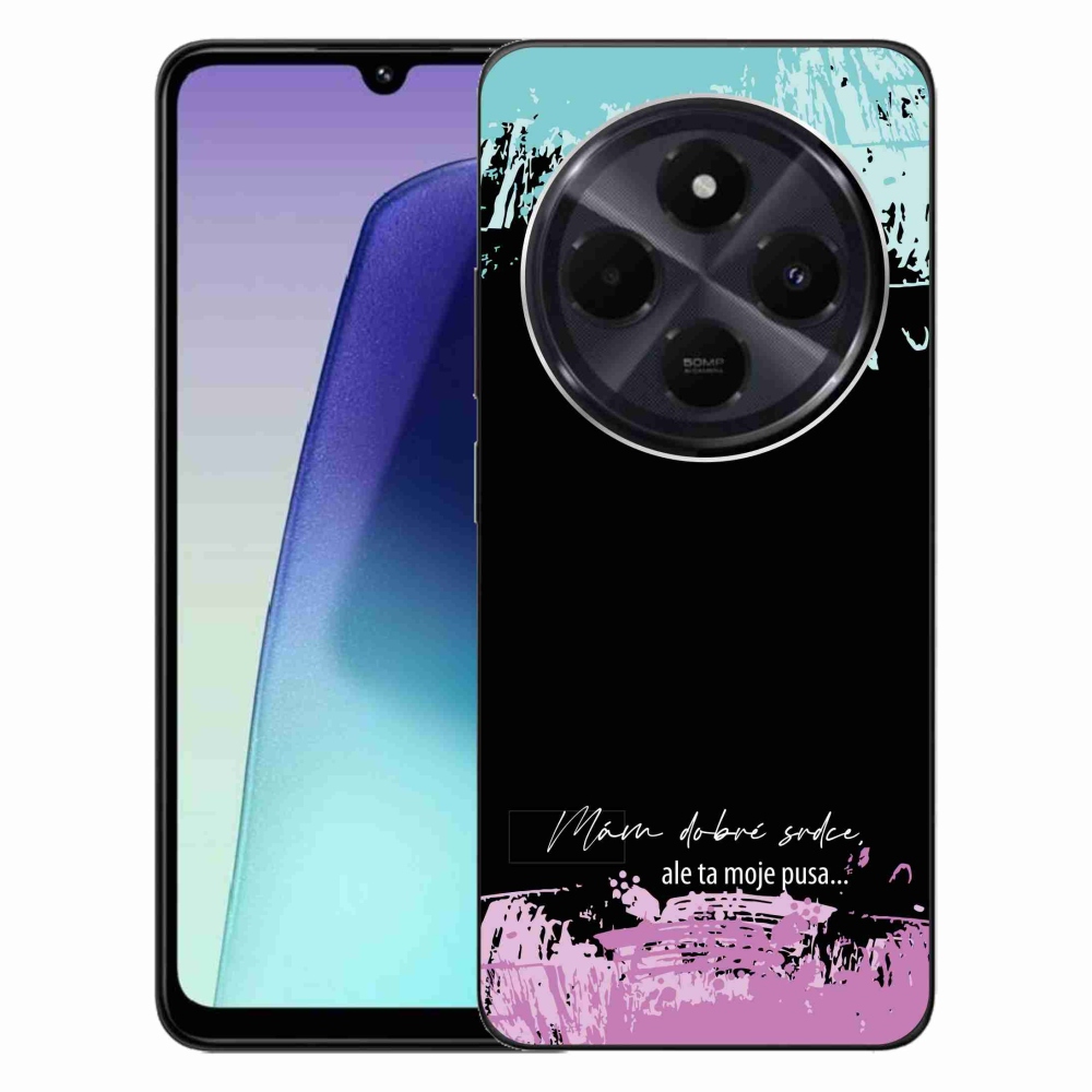 Gél borító mmCase a Xiaomi Redmi 14C/Poco C75 számára - vicces szöveg 3 fekete háttérrel