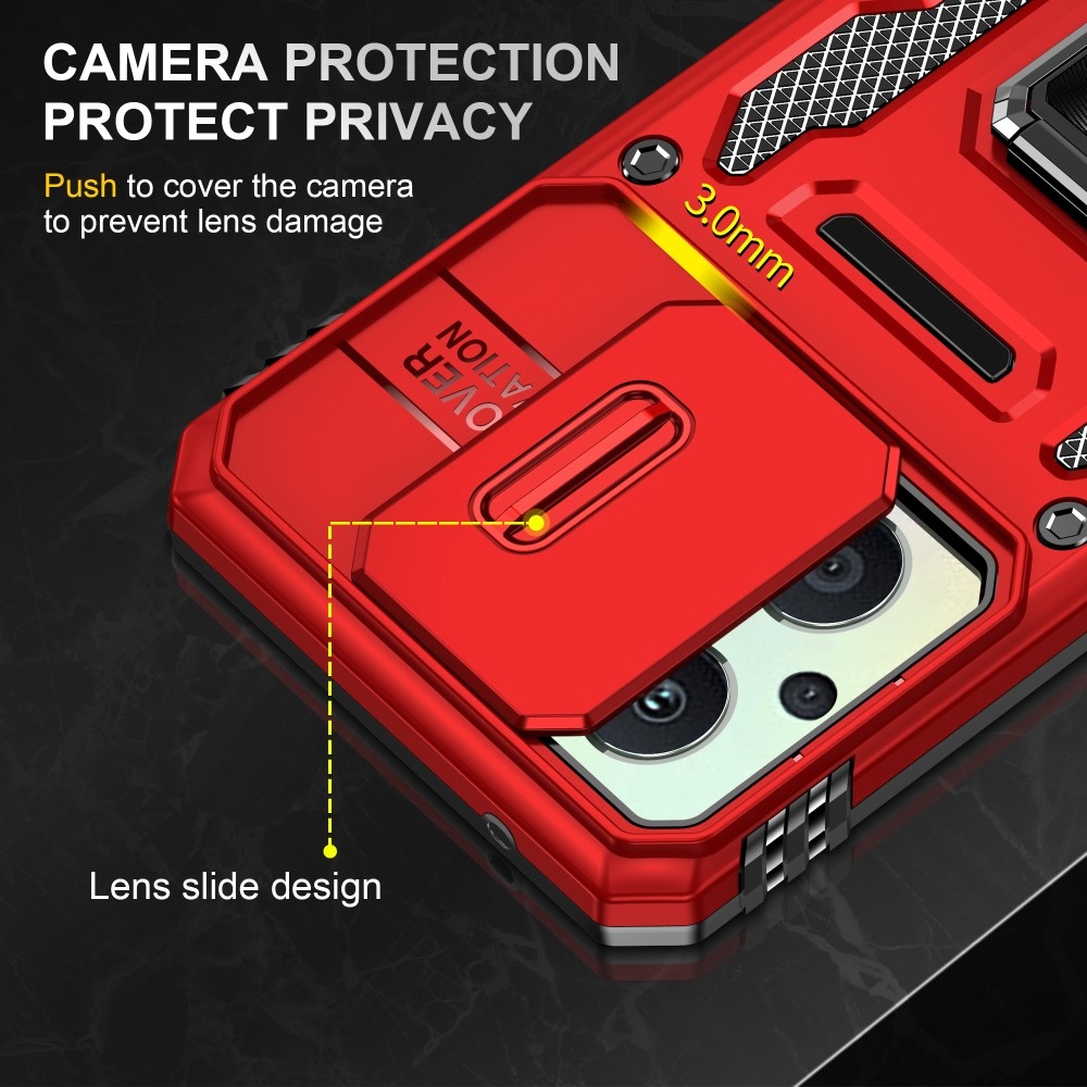 Lencseálló hibrid borítás az Oppo Reno 7 Lite 5G-n - piros színben