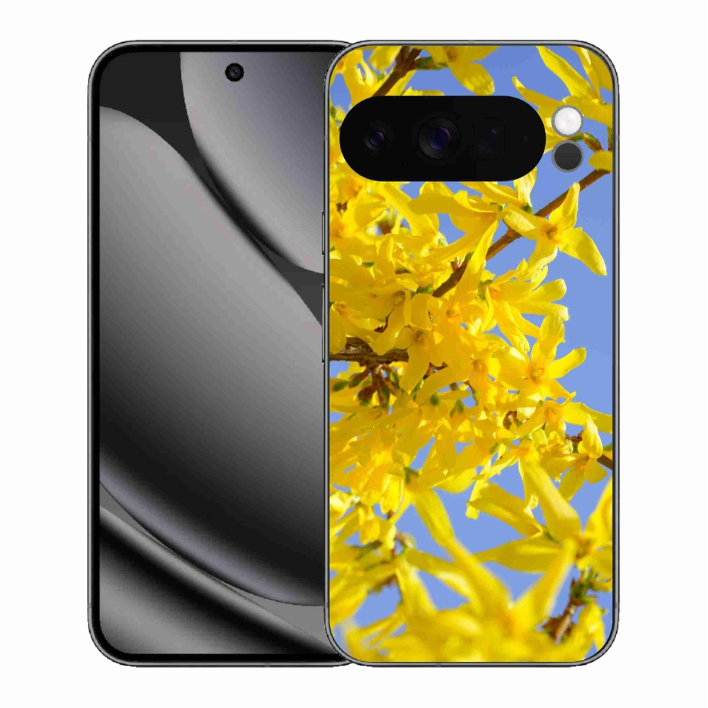 Gél védőhuzat mmCase a Google Pixel 10 Pro XL-hez - sárga virágok