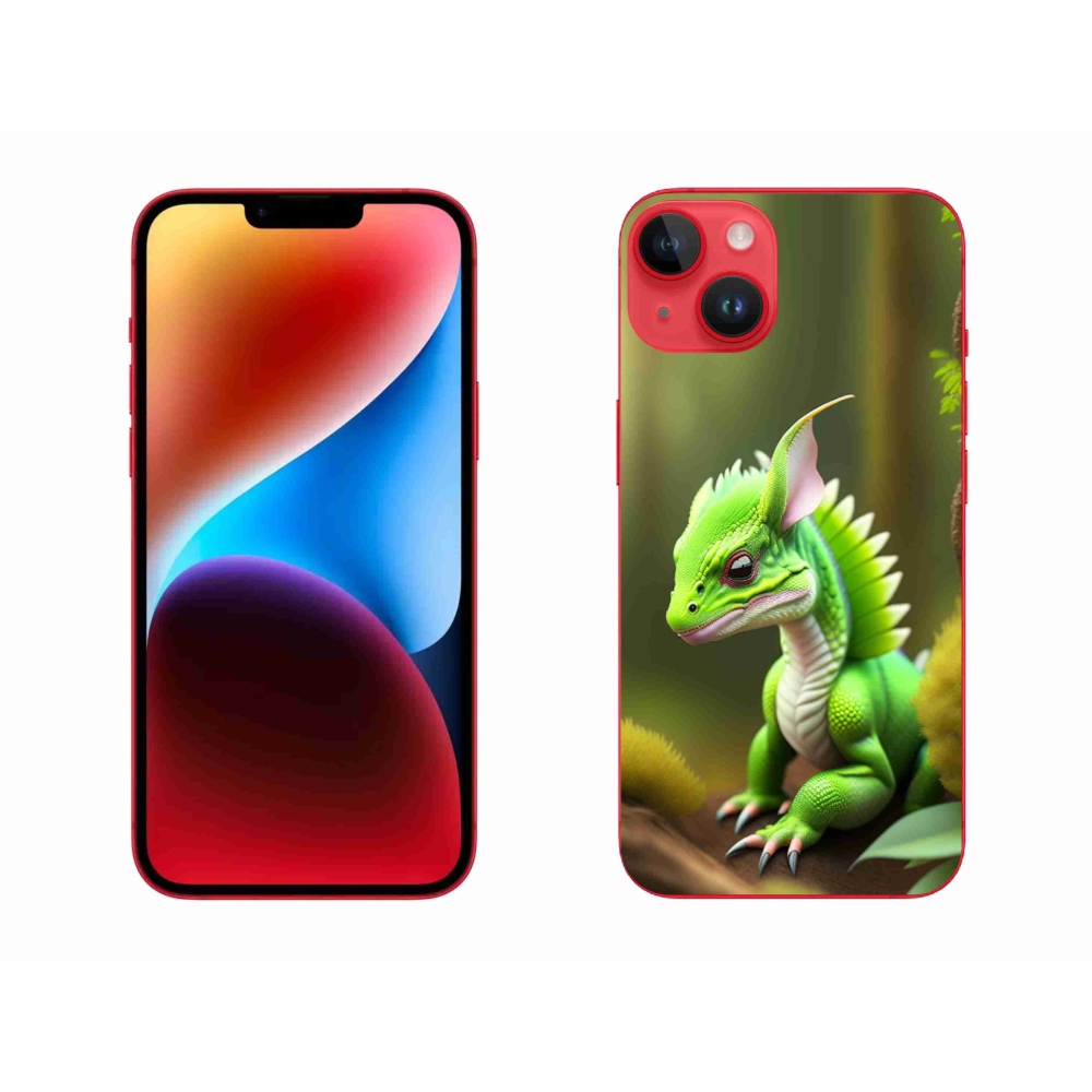 Zselés borítás mmCase iPhone 14 Plus készülékhez - zöld sárkány