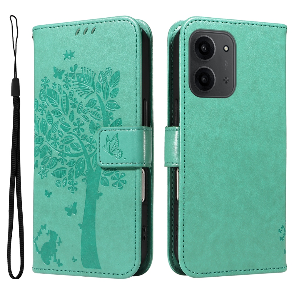 Fák könyve tok Xiaomi Redmi 15C 4G/5G (173mm) - teáskék színű