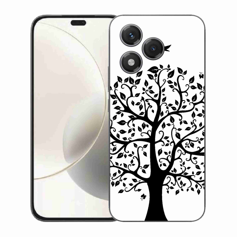 Zselés borítás mmCase a Honor 400 Lite-hoz - fekete-fehér fa