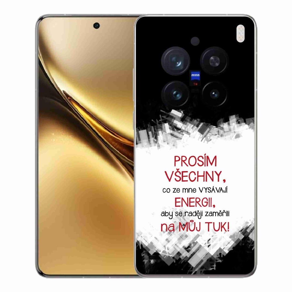 Gél borító mmCase a Vivo X200 Pro 5G készülékhez - vicces szöveg 1 piros