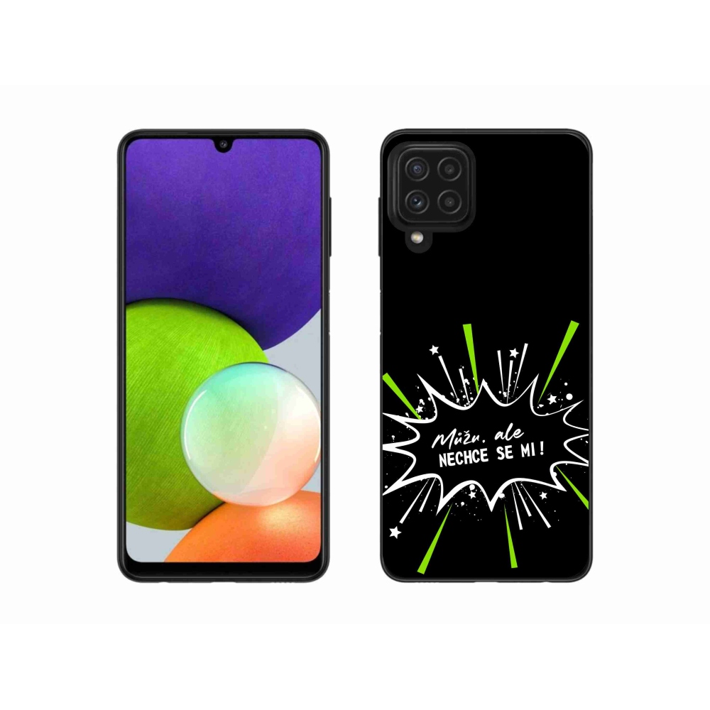 Gél borító mmCase Samsung Galaxy A22 4G - vicces szöveg 11 fekete háttér