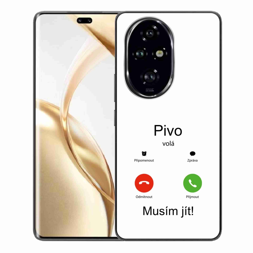 Gél borító mmCase a Honor 200 Pro 5G-n - a sör fehér háttérrel hívja a sört