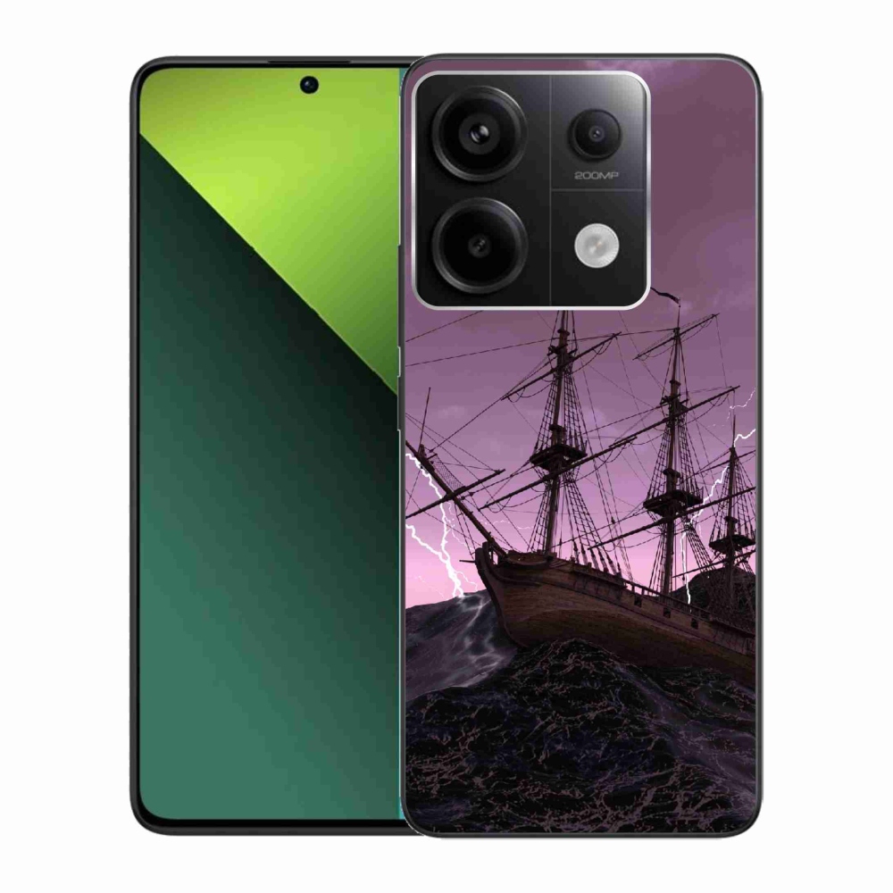 Zselés borítás mmCase a Xiaomi Redmi Note 13 Pro 5G/Poco X6 5G számára - hajó a viharban