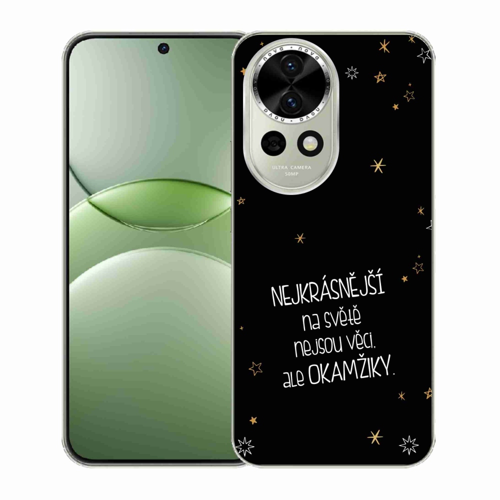 Gél borítás mmCase a Huawei Nova 13 5G - idézet 4 fekete háttérrel
