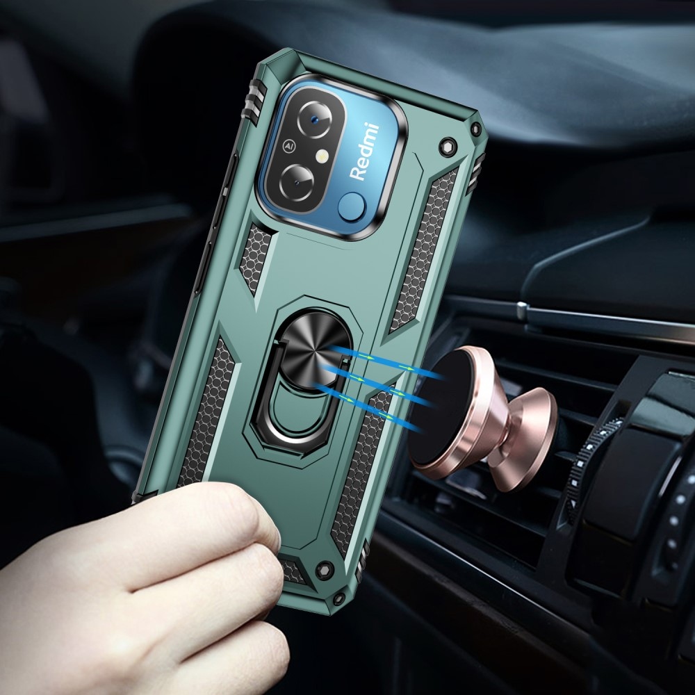 Gyűrűálló borítás Xiaomi Redmi 12C-hez - zöld