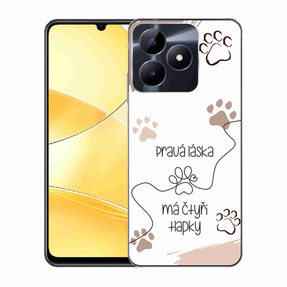 Gél tok mmCase a Realme C51/C53 készülékhez - kutya motívum 1 fehér háttér