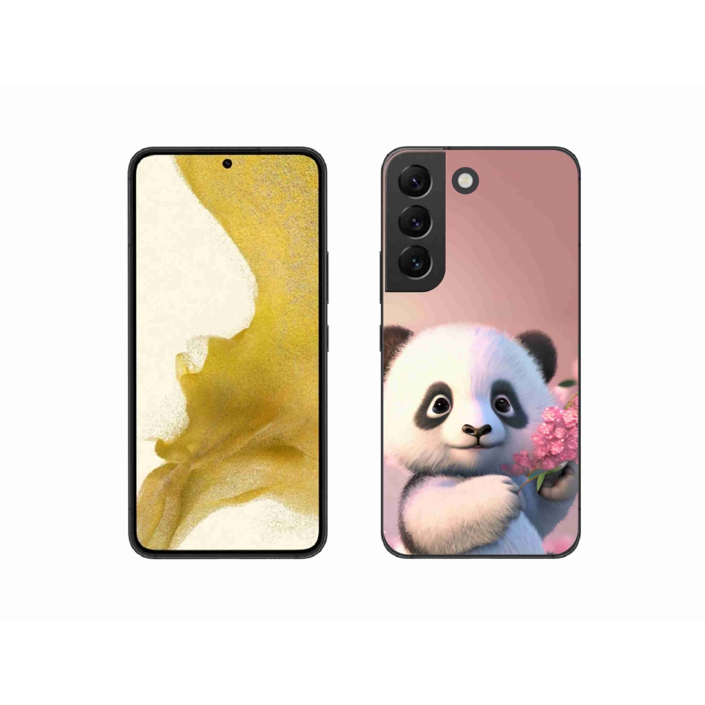 Gél borítás mmCase Samsung Galaxy S22 5G - aranyos panda