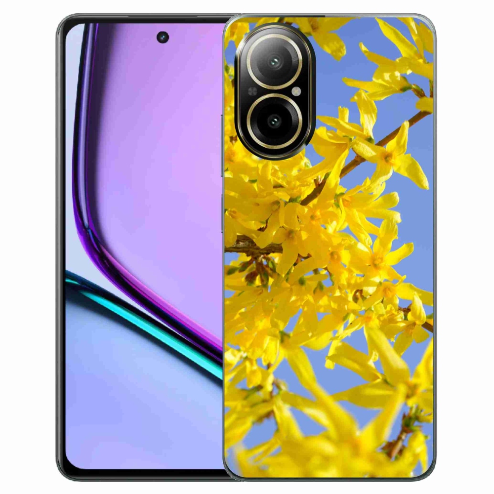 Gél borító mmCase a Realme C67 készülékhez - sárga virágok