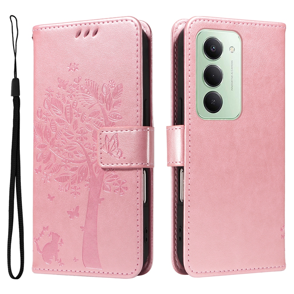 Fák könyve tok Xiaomi Redmi 15 4G (171mm) - rózsaarany