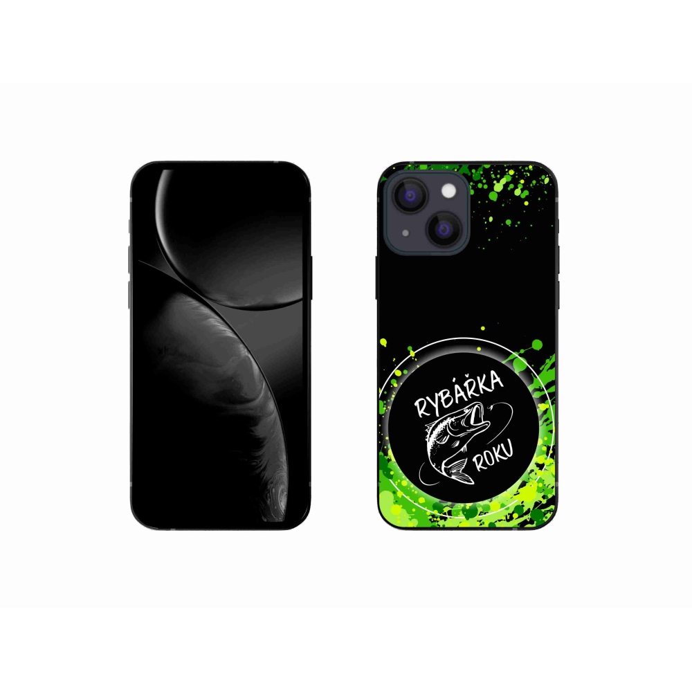 Gél borítás mmCase iPhone 13 mini 5.4 - Az év halásznője fekete háttérrel