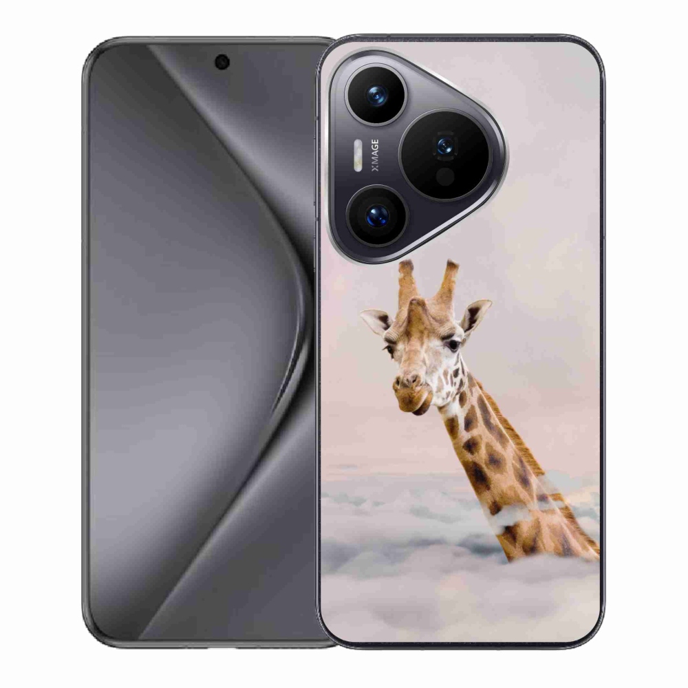 Gél borító mmCase a Huawei Pura 70-en - zsiráf a felhőkben