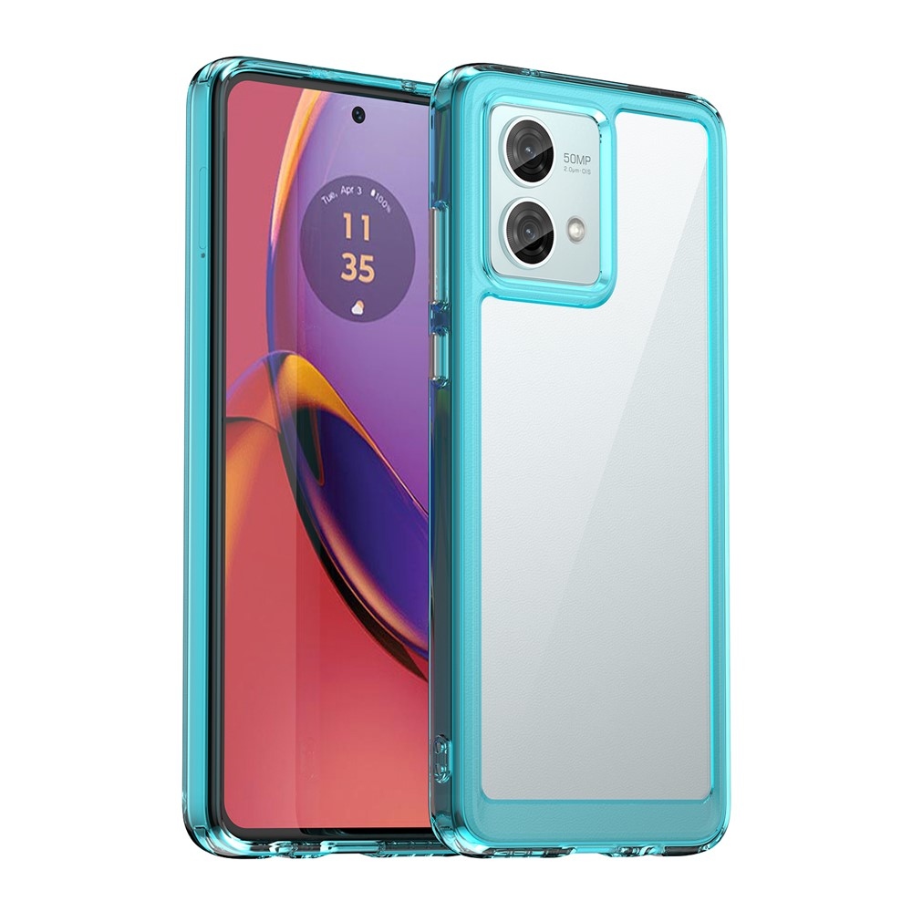 Zselés tok kemény hátlappal Motorola Moto G84 5G - világoskék
