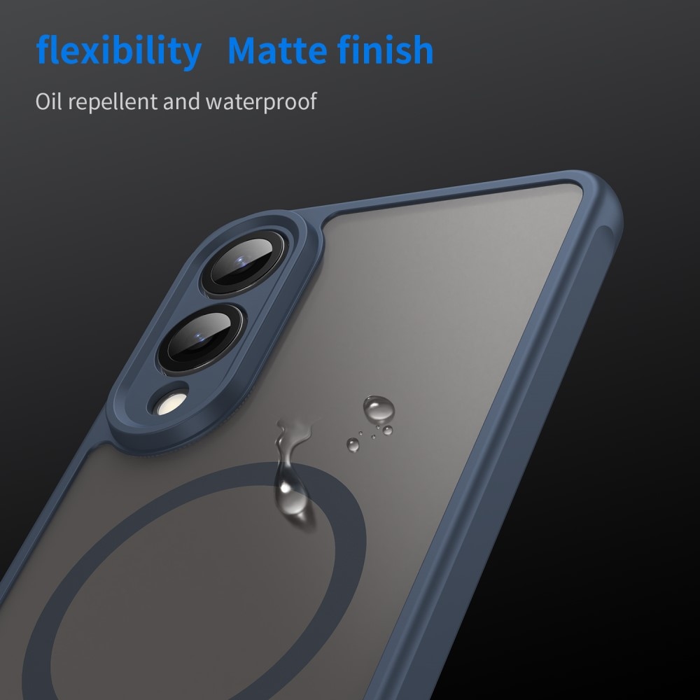 Matta zselés tok MagSafe tok Samsung Galaxy S25 Edge készülékhez - kék