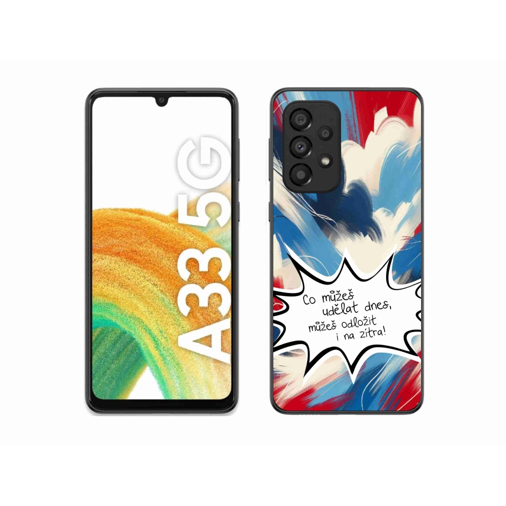 Gél borító mmCase Samsung Galaxy A33 5G - vicces szöveg 9 fehér háttér