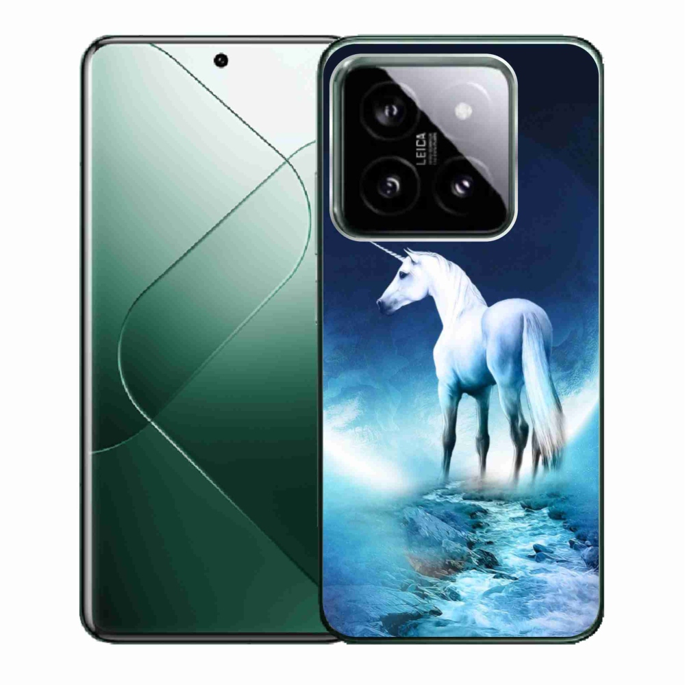 Gél borítás mmCase a Xiaomi 14-hez - fehér egyszarvú