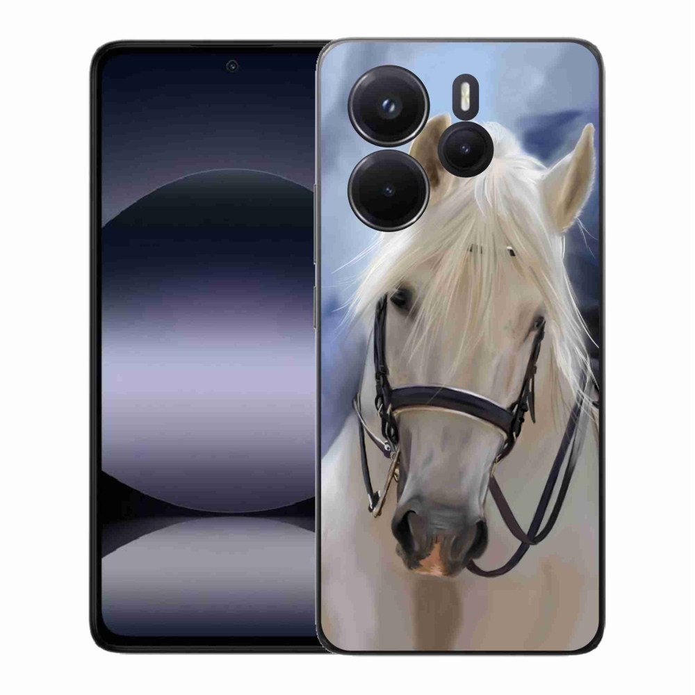 Gél borítás mmCase a Xiaomi Redmi Note 14-hez - fehér ló