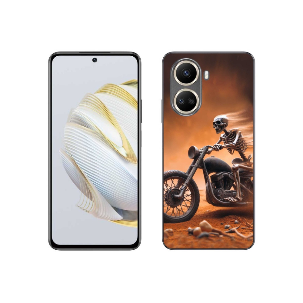 Gél borítás mmCase a Huawei Nova 10 SE-hez - csontváz a motorkerékpáron