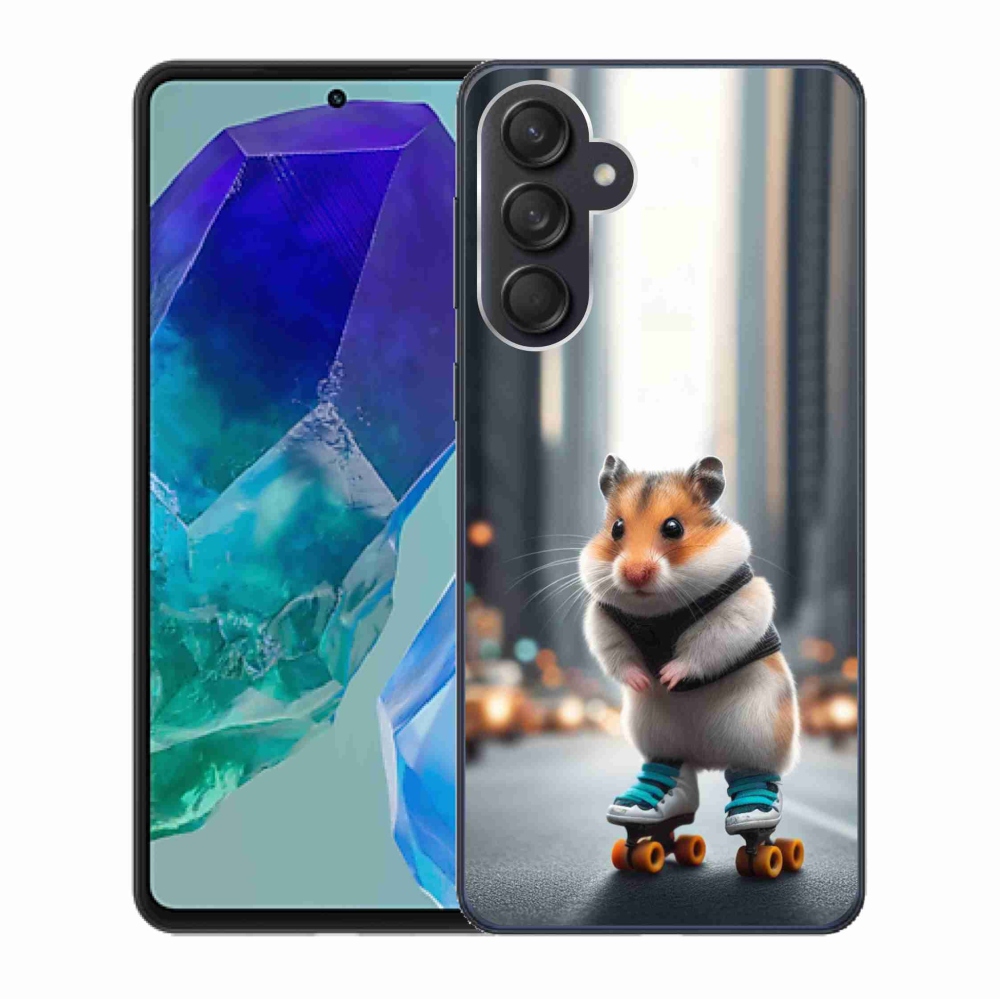 Zselés borítás mmCase Samsung Galaxy M55 5G készülékhez - hörcsög a korcsolyán