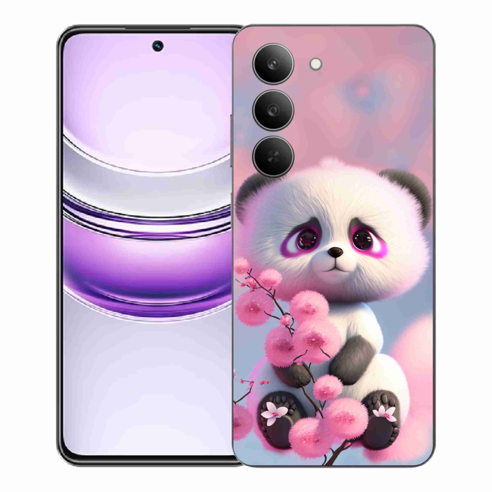 Gél borítás mmCase a Realme 14x 5G készülékhez - aranyos panda 1