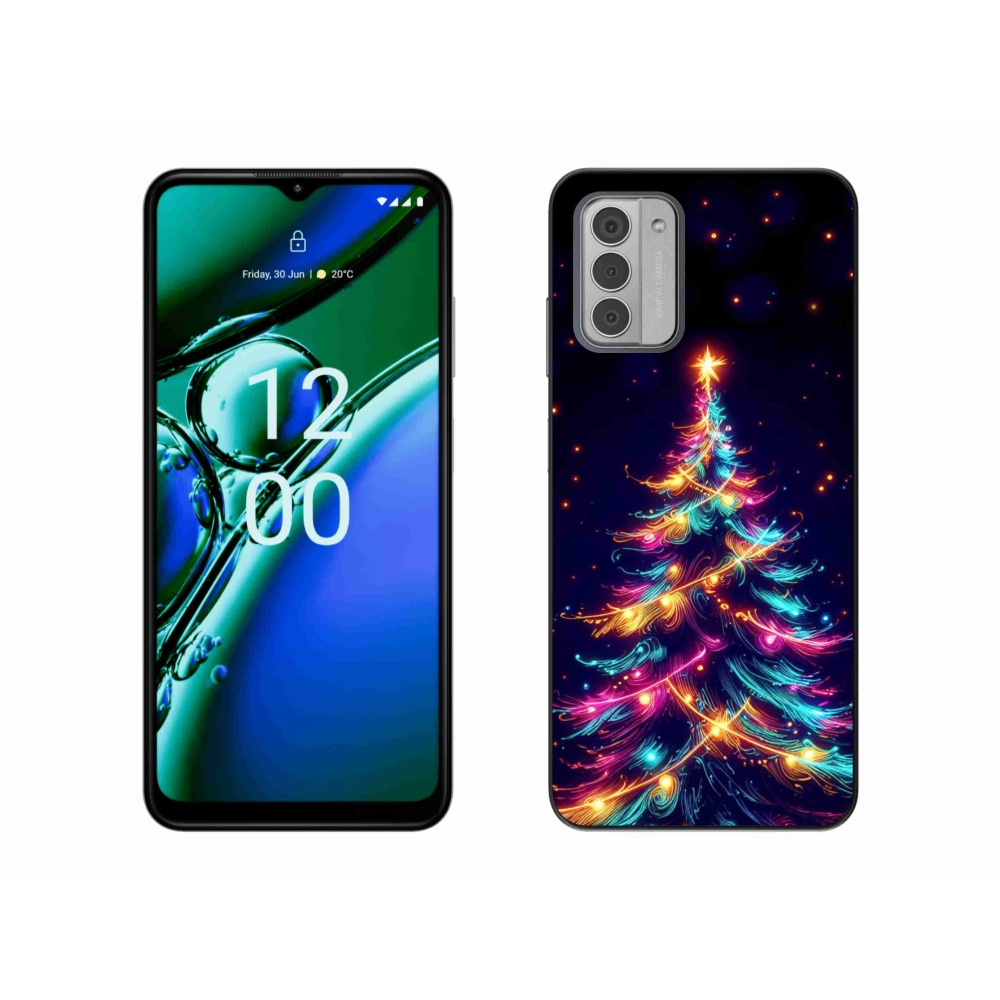 Zselés borítás mmCase a Nokia G42 készülékhez - neon karácsonyfa