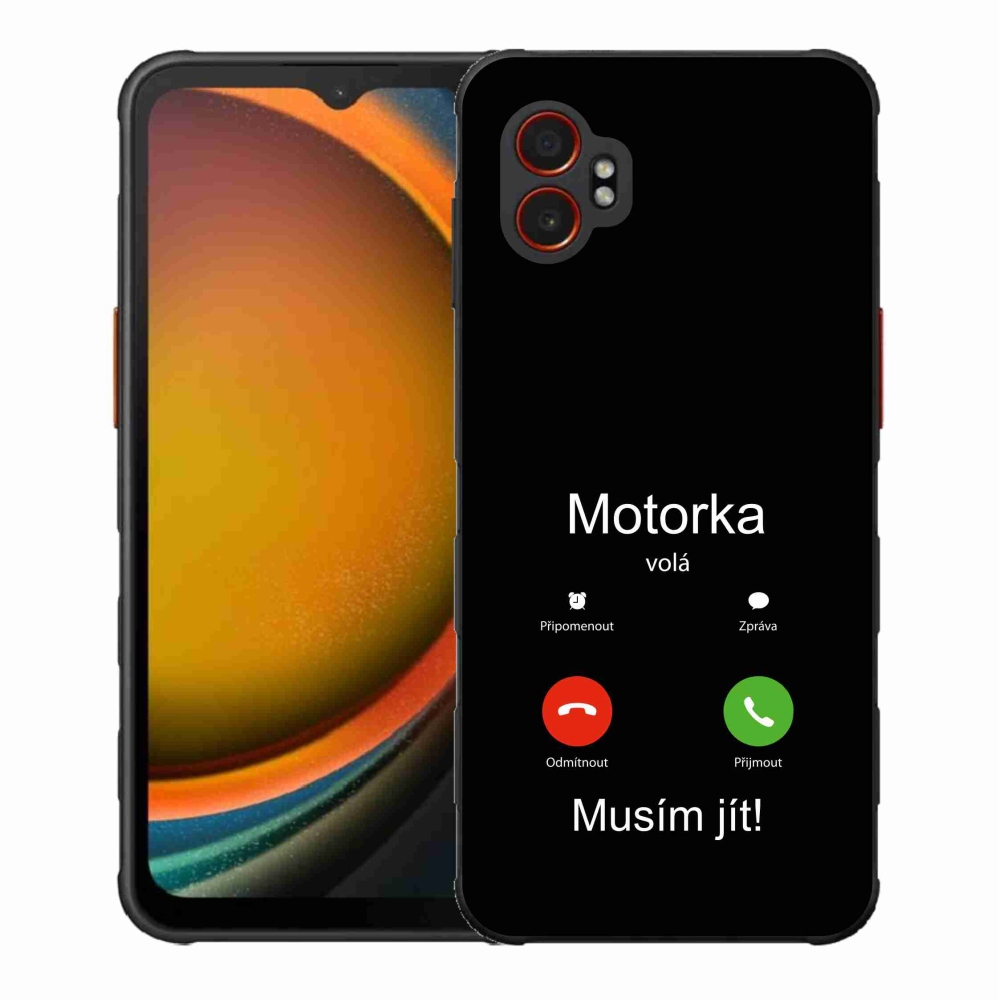 Gél borítás mmCase Samsung Galaxy Xcover 7 Pro - motoros hívások fekete háttérrel