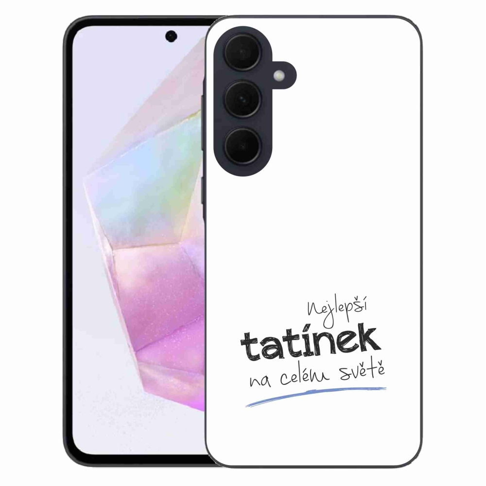 Gél borító mmCase Samsung Galaxy A35 5G - legjobb apuci 4 fehér háttérrel