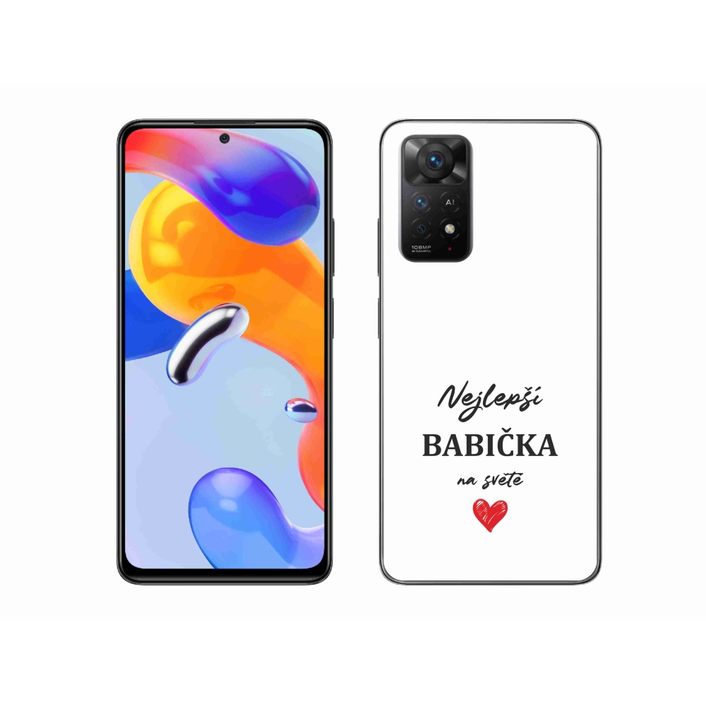 Gél borító mmCase a Xiaomi Redmi Note 11 Pro 4G/5G - legjobb nagymama 1 fehér háttérrel