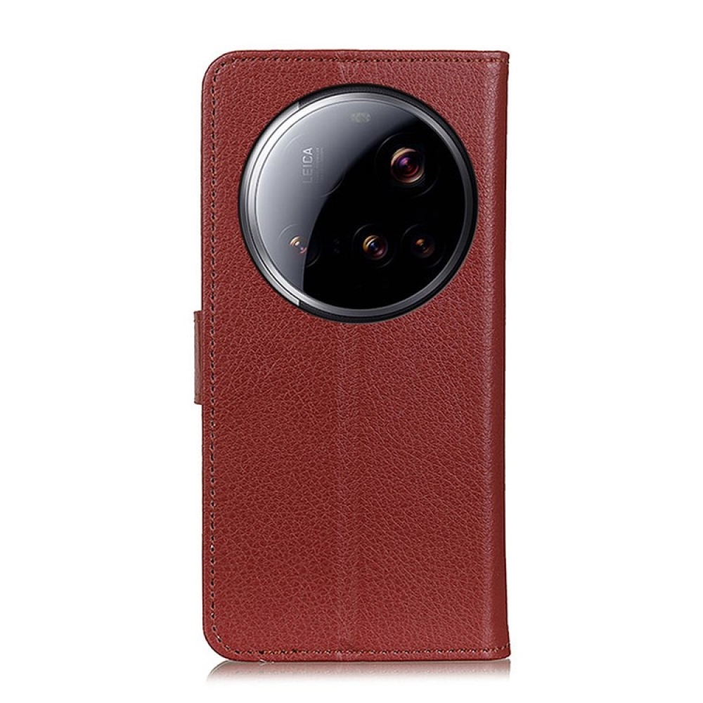 Litchie könyvtáska Xiaomi 15 Ultra - barna