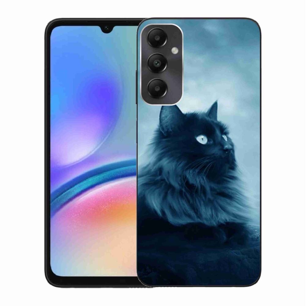 Gél tok mmCase a Samsung Galaxy A05s készülékhez - fekete macska 1